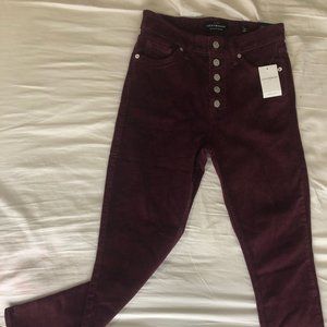 Lucky Brand Bridgette Skinny Maroon Jeans